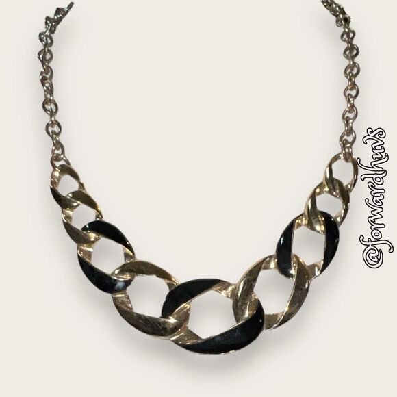 Bundle Sale 3 for $15 | Gold & Black Chain Necklace - Picture 3 of 8